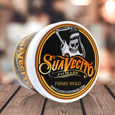 Suavecito Firme Pomade gel bottle